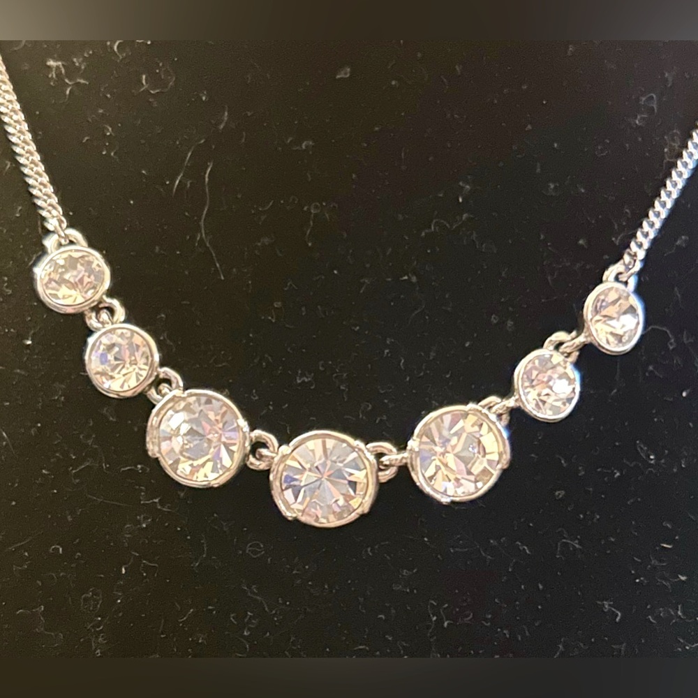 Givenchy Silver-tone Crystal Collar Necklace